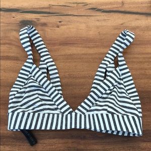 Indah body size xs grey and white striped